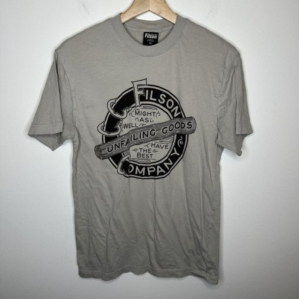Mens Filson Short Sleeve Graphic Gray Tee T-Shirt Size XS‎ EUC
